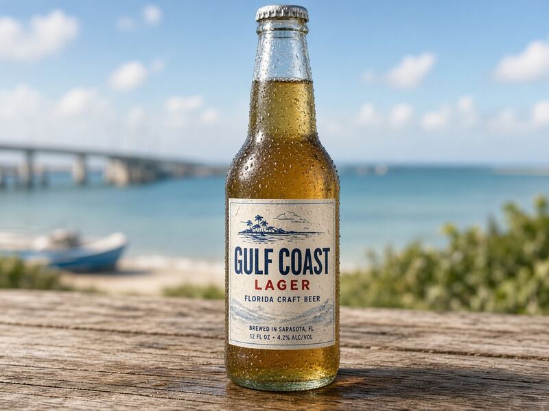 Florida craft lager bottle