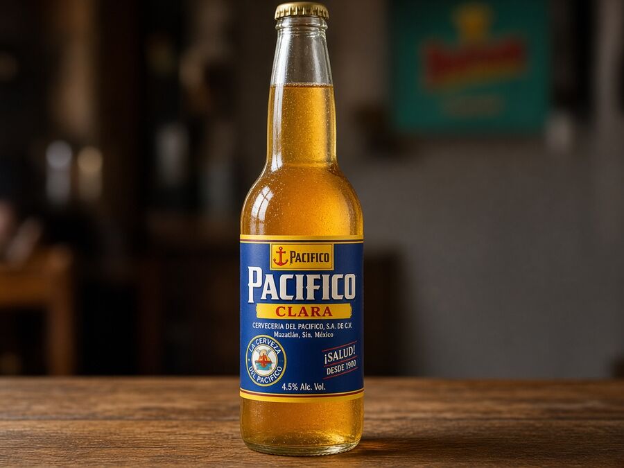 Pacifico Clara beer bottle