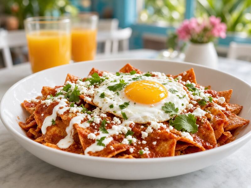 Chilaquiles with fried egg